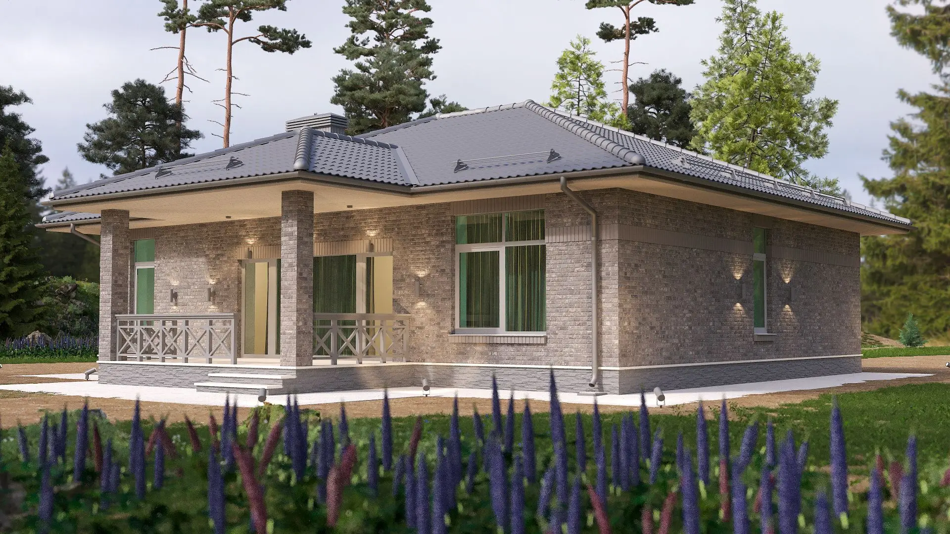 Проект "Бесподобный" 130 м2 дома с подвалом для вина и террасой.