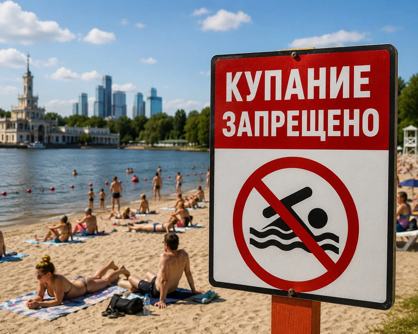 🏖 На пляже «Динамо» временно запретили купание