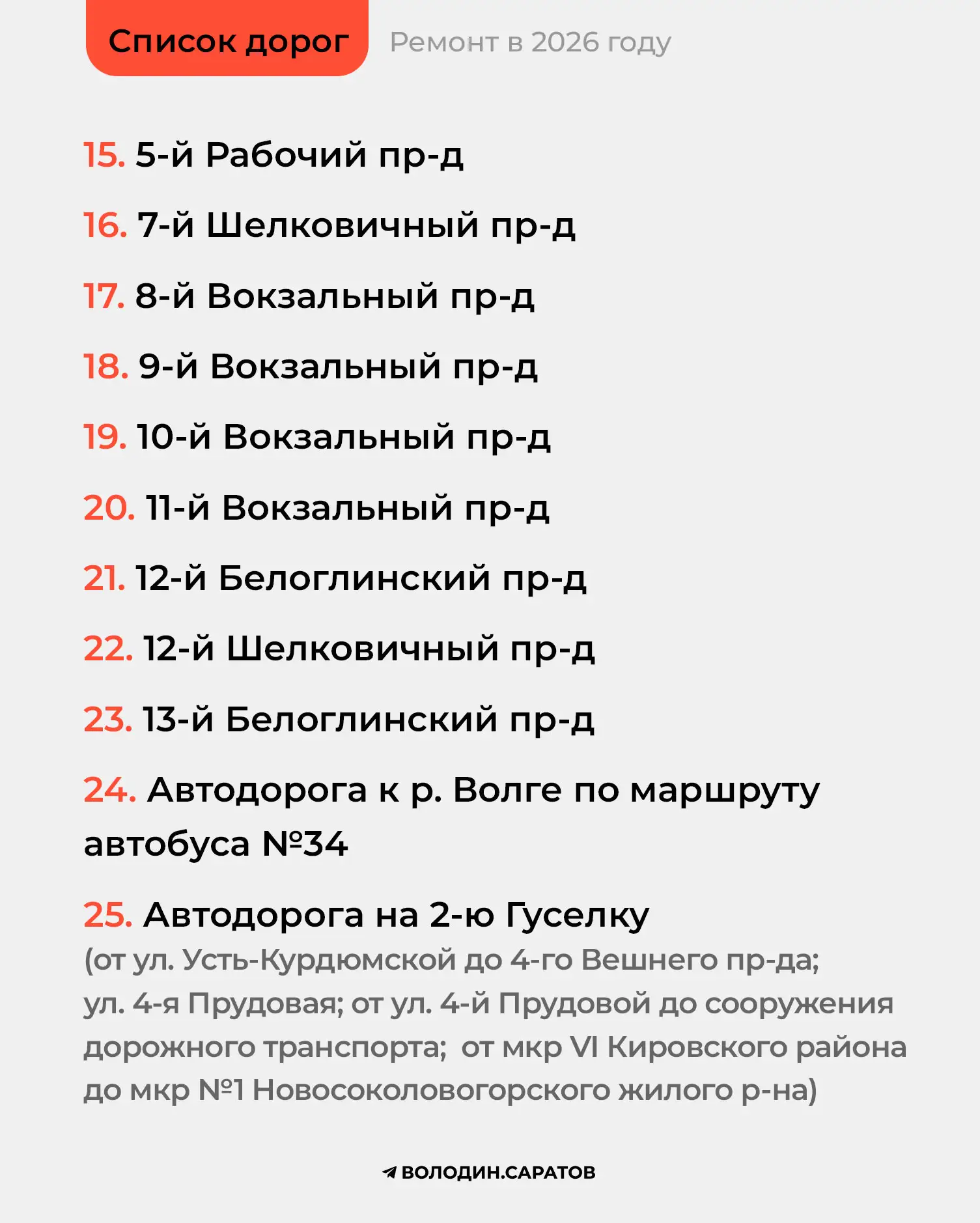 ‼️Какие ДОРОГИ САРАТОВА будут отремонтированы в этом году  Проект будет реализован в городе Саратове