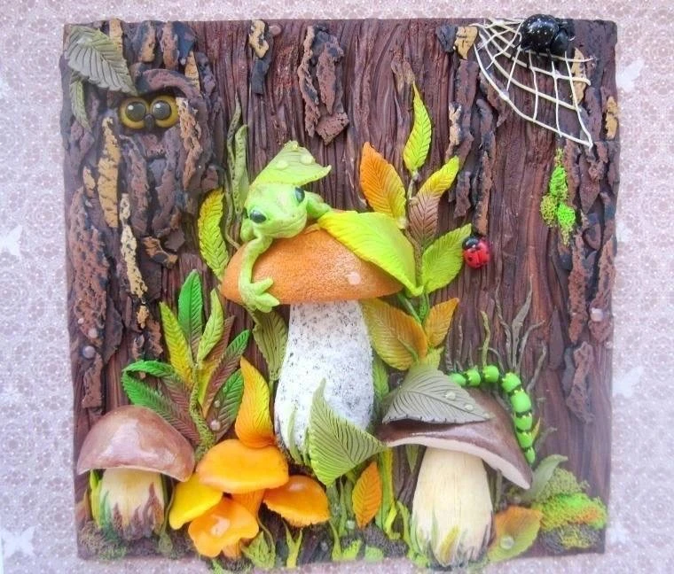 Поделка из пластилина.🍄