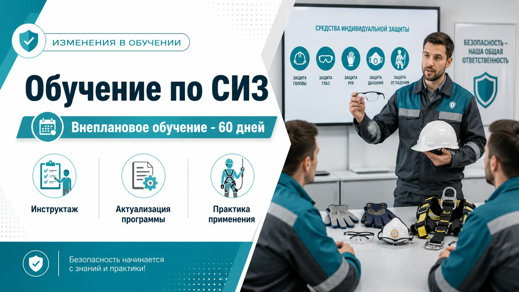 🛡 Обучение по применению СИЗ: появился срок для внепланового обучения