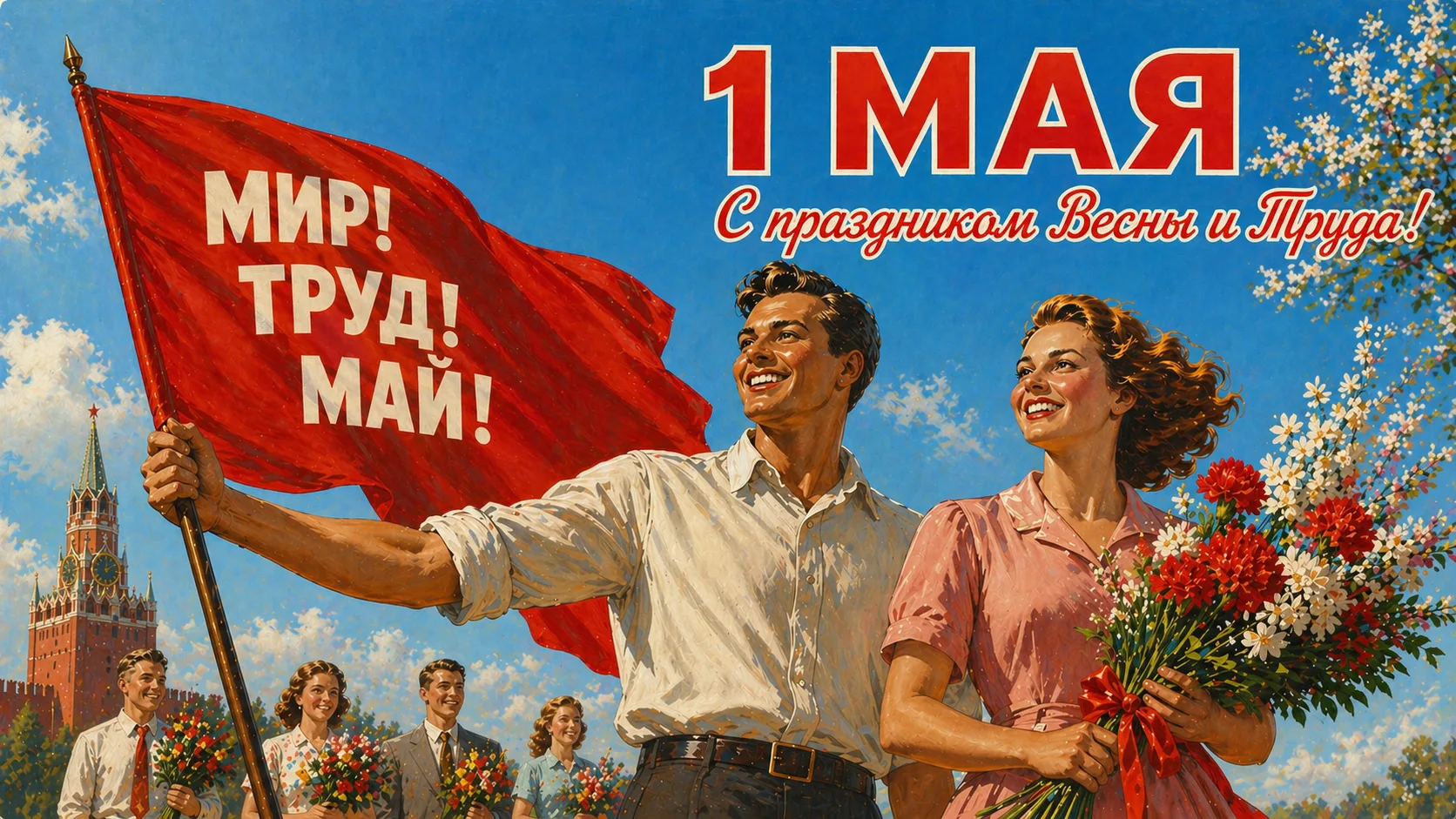 Друзья, поздравляем вас с 1 Мая — праздником Весны и Труда!