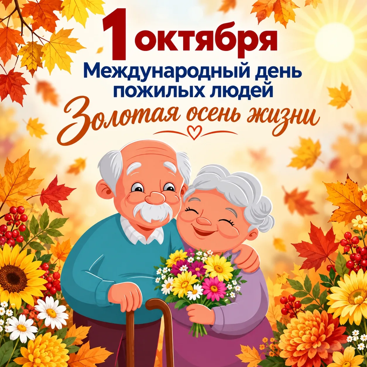 🍂 Золотая пора мудрости: с Днем пожилого человека! 🍂