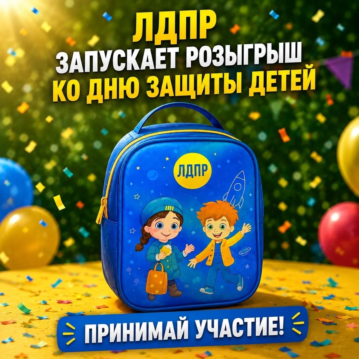 ЛДПР запускает фотоконкурс ко Дню защиты детей! ☀️📸