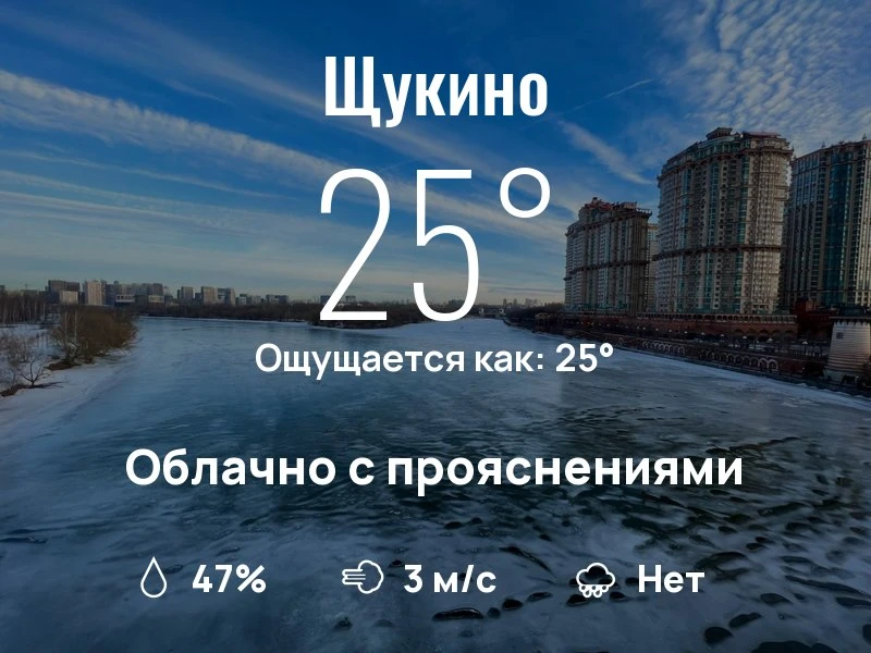 Что с погодой в Щукино?