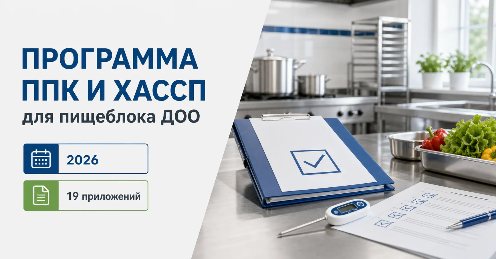 📘 Программа ППК и ХАССП для пищеблока ДОО: редакция 2026 года