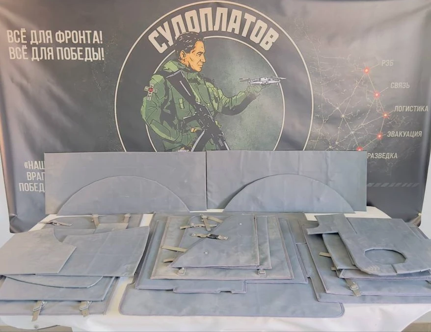 Передали на фронт комплект кевларовой защиты для эвакуационной «Буханки».