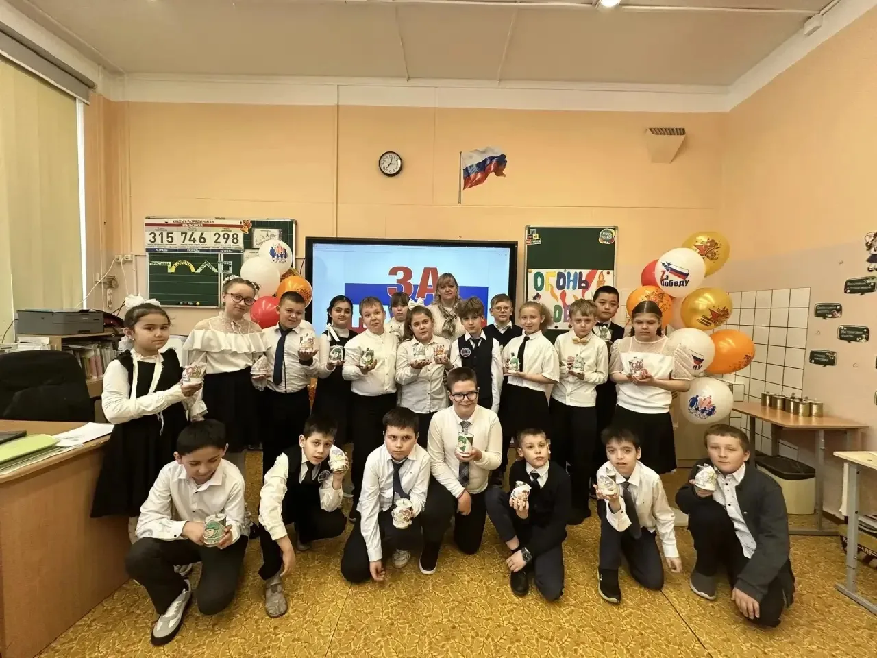 Зажжем огонь добра!   🫡 3 «С» класс вместе с классным руководителем Гришиной Ольгой Вячеславовной пр