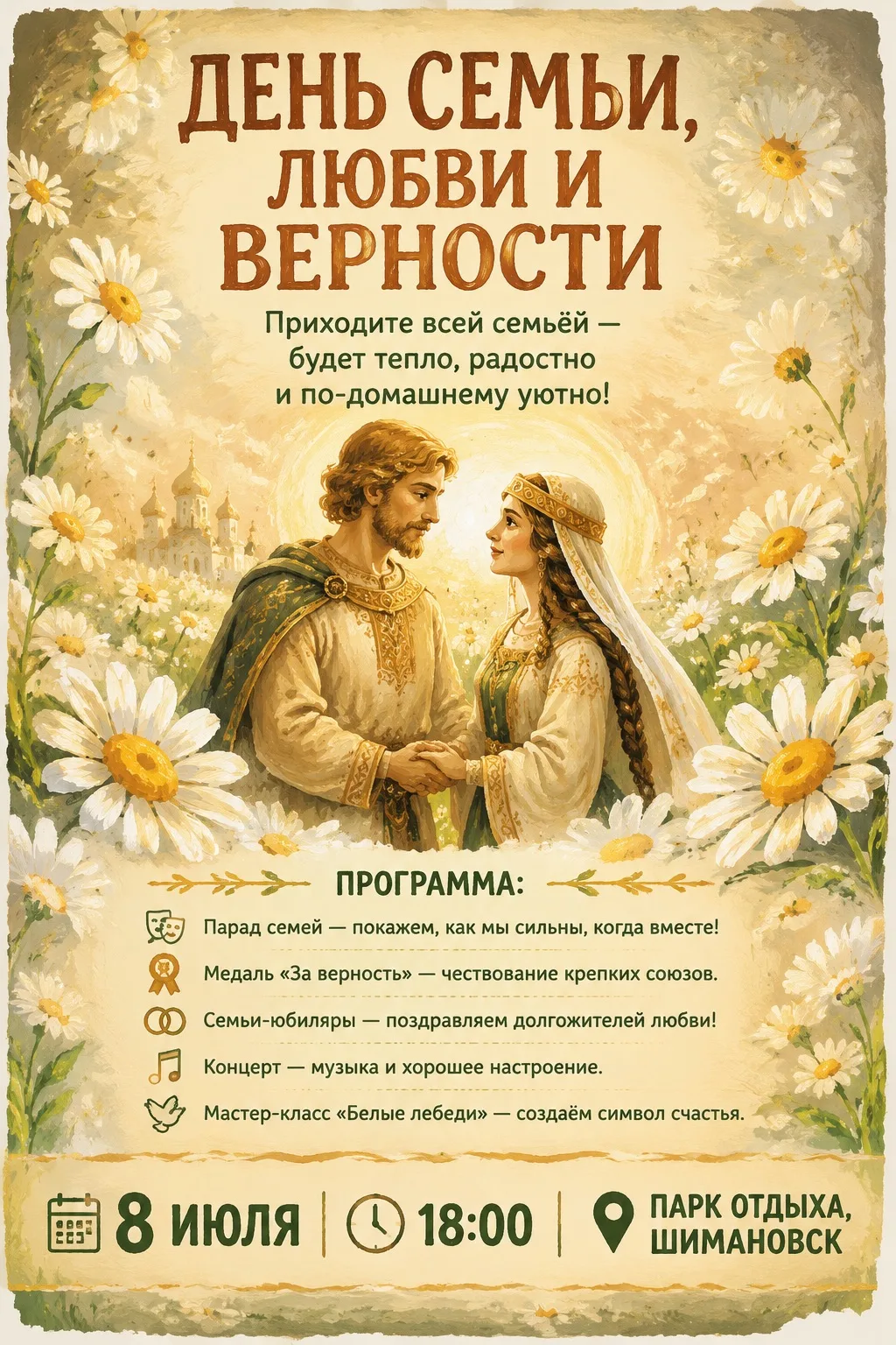 🌼 А сегодня праздник в Шимановске! 

В программе:
•Парад семей — покажем, как мы едины!
•Медаль «За