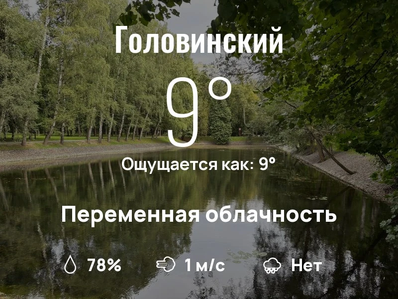 Что с погодой в Головинском?