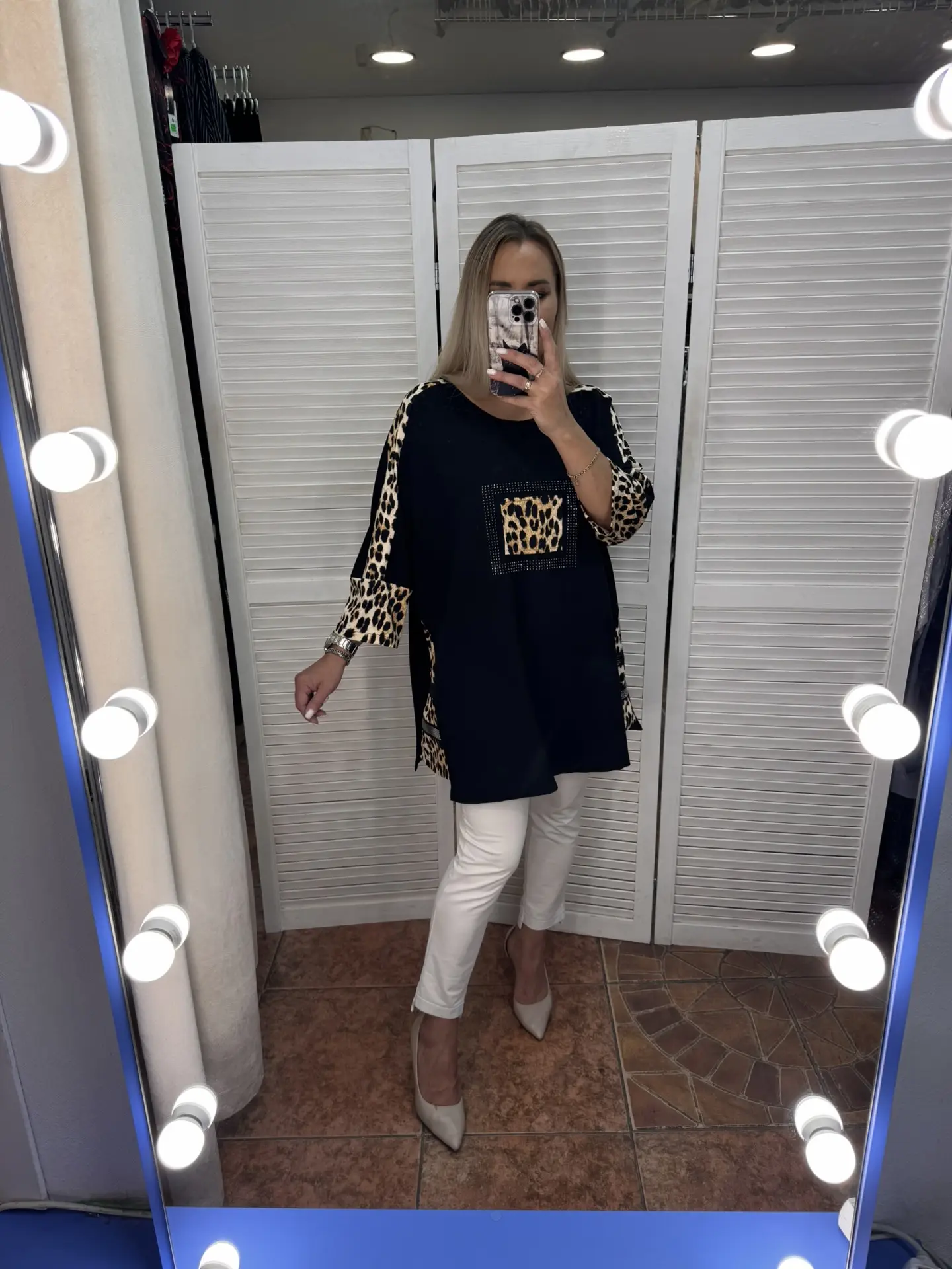 Новинка🖤💛Туника с леопардовыми вставками
