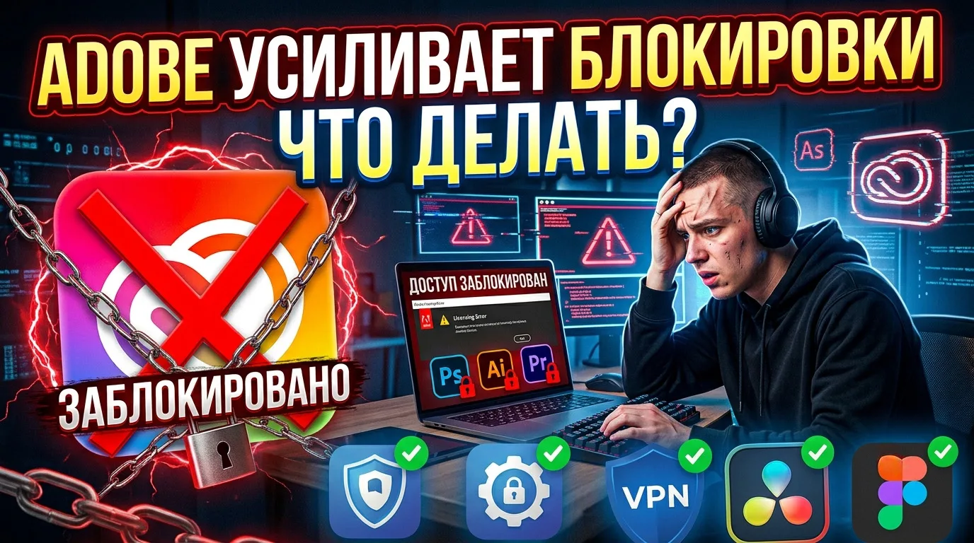 Adobe усиливает блокировки. Что делать? 
С 7 июля компания Adobe полностью заблокирует возможность и