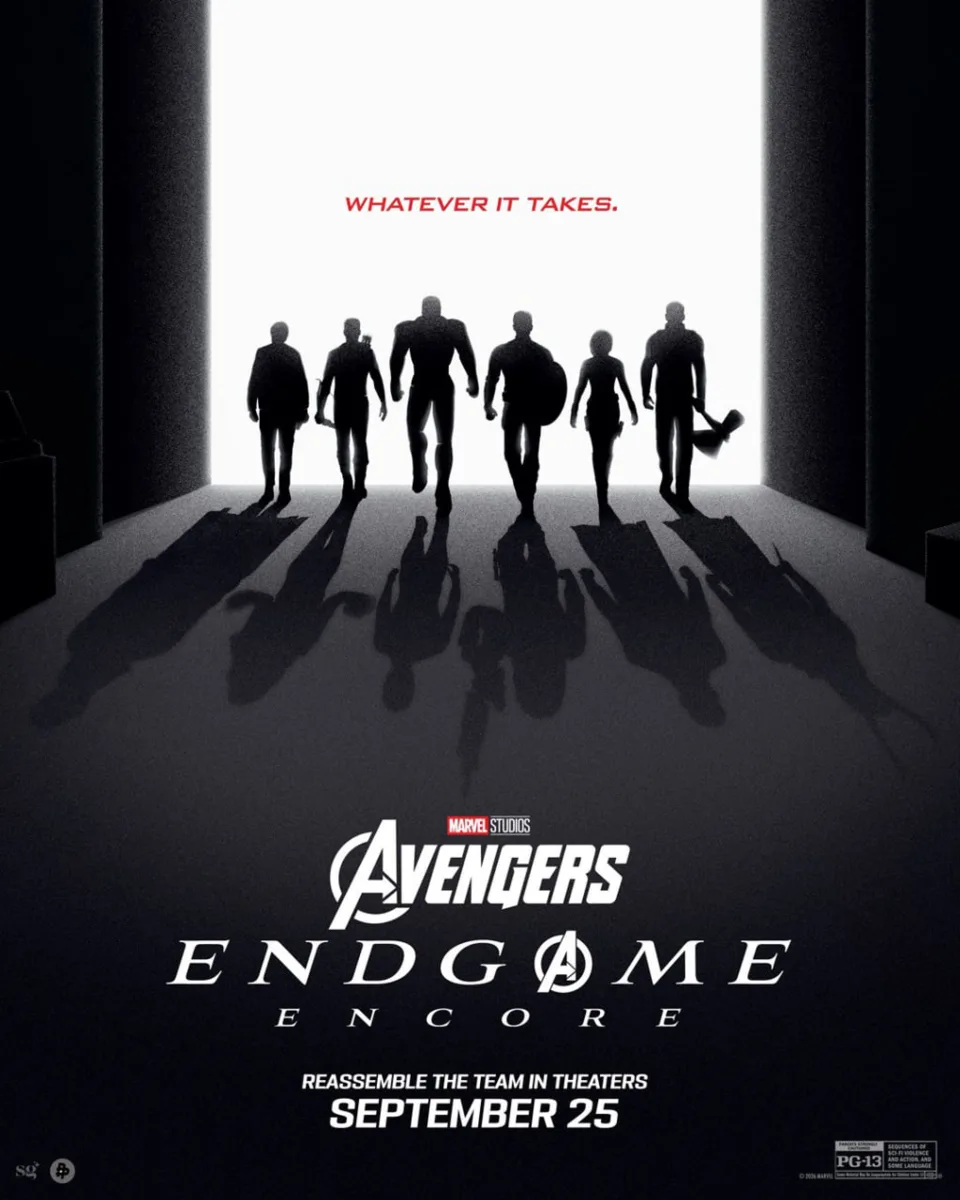 Новый постер фильма «Мстители: Повтор финала» (Avengers: Endgame Encore).