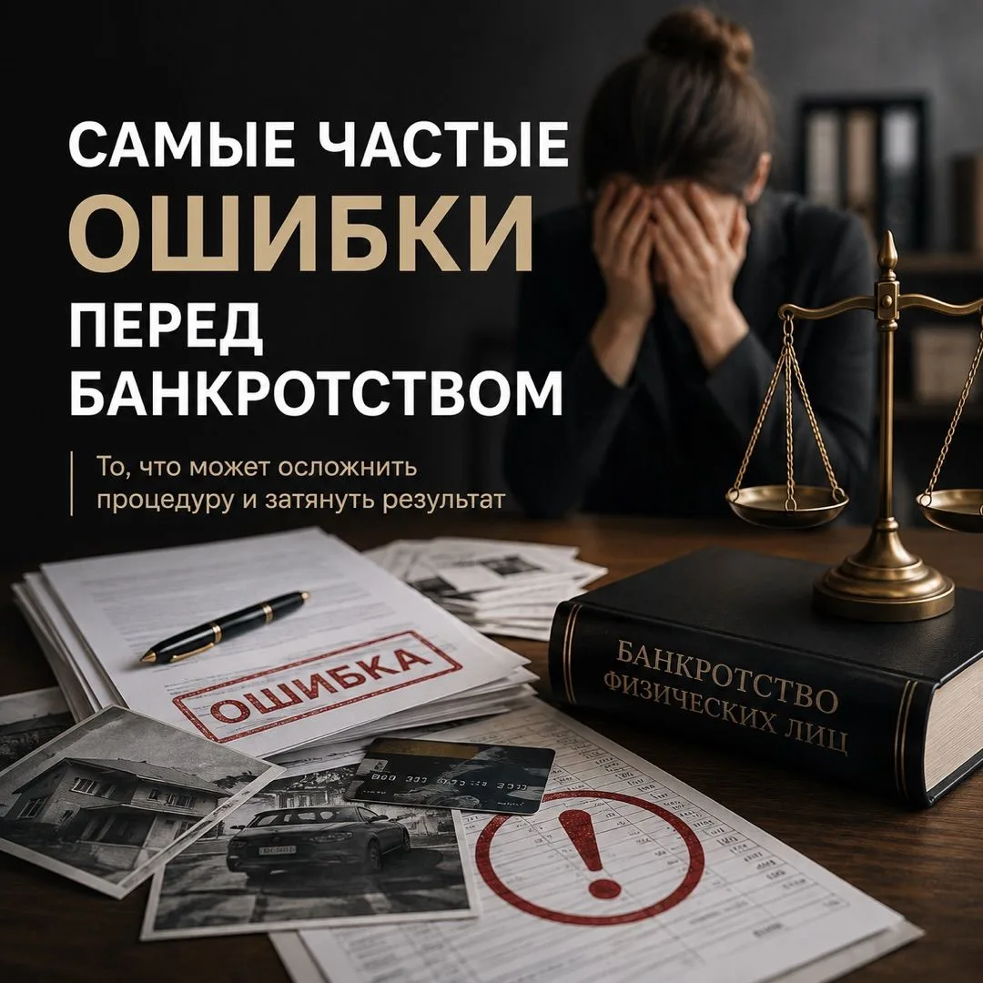 ⚠️ Что НЕ стоит делать перед банкротством?

Некоторые действия перед процедурой могут серьёзно её ос