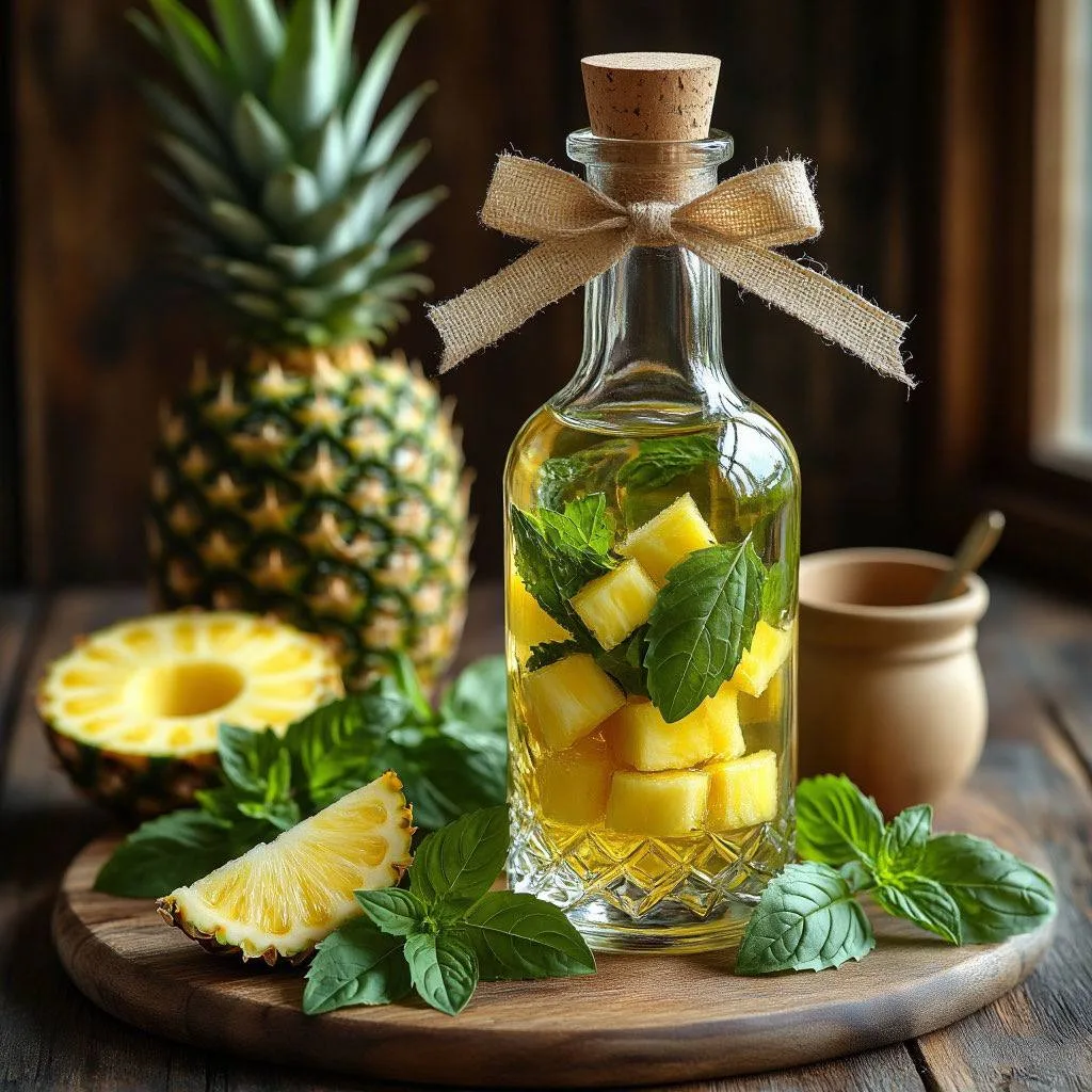 Настойка на ананасе, мяте, базилике и зелёном чае 🍍🌿🍵 

📝ИНГРЕДИЕНТЫ:

📍1 л качественной водки 