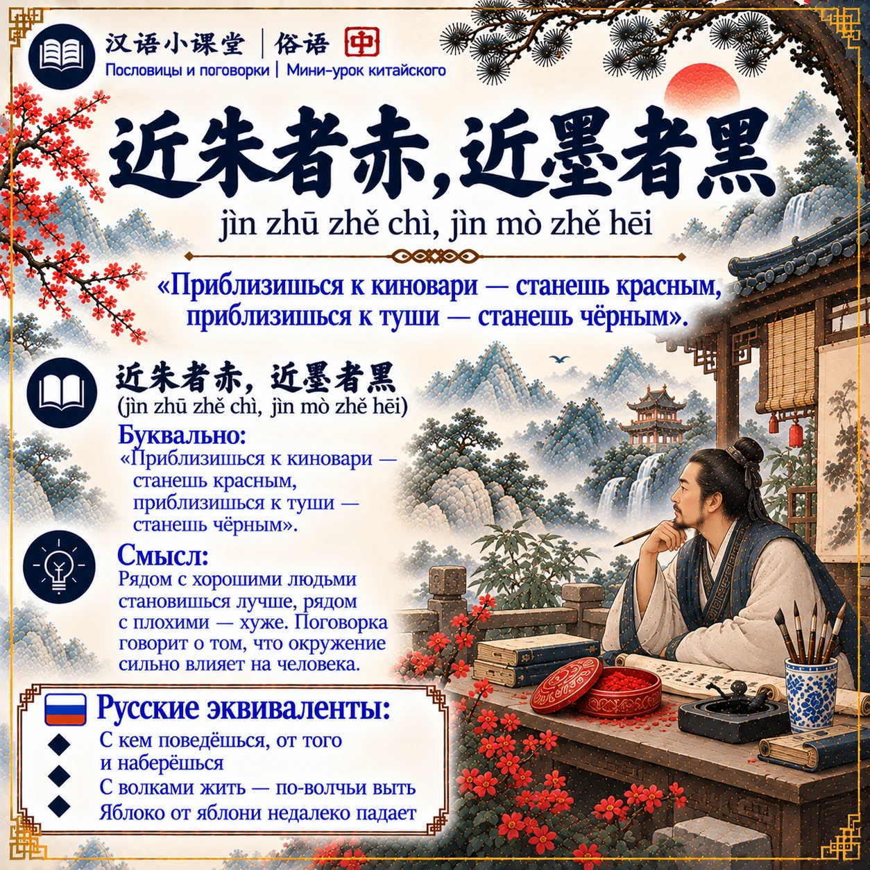 🇨🇳 汉语小课堂 | 俗语 🀄 | Пословицы и поговорки