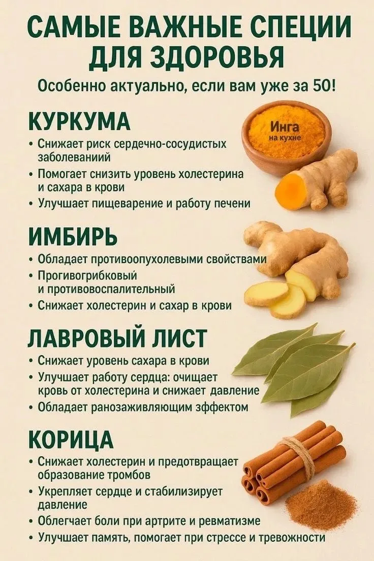 Самые важные специи для здоровья!       

🍃Макияж | Мода | Уход за собой
💋Женский юмор | Подписать