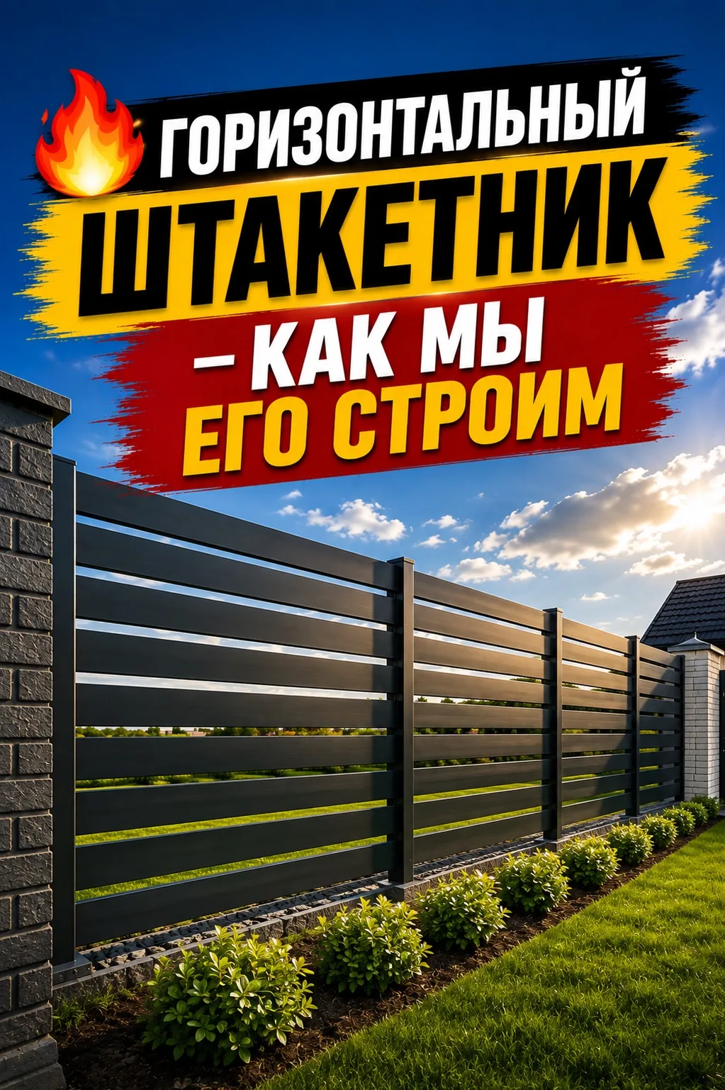 💥 КАК МЫ СТРОИМ ГОРИЗОНТАЛЬНЫЙ ШТАКЕТНИК?