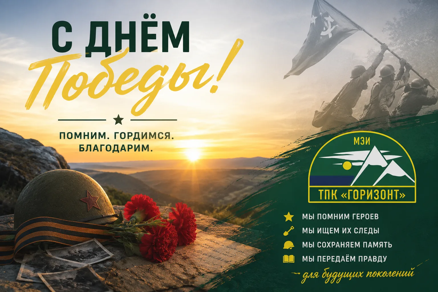 🇷🇺 С Днём Победы!

9 Мая — день, в котором навсегда соединились радость Победы, горечь утрат и бес