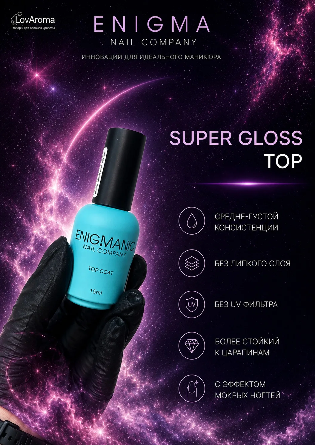 Памятка с топовыми покрытиями Super Gloss и Crystal от ENIGMANIC