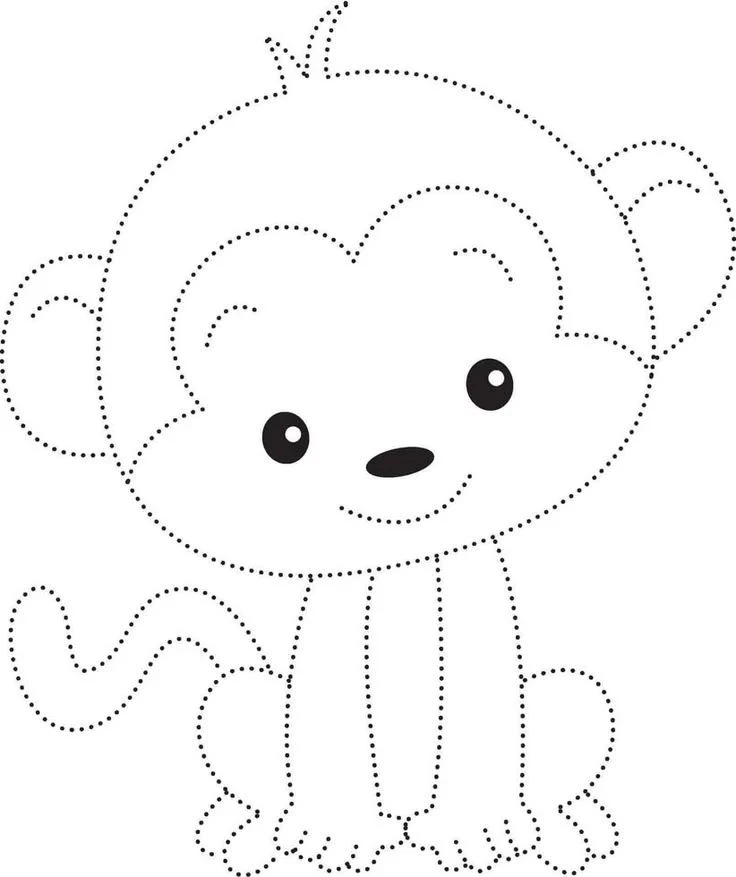 Обведи и раскрась для детей 5-6 лет