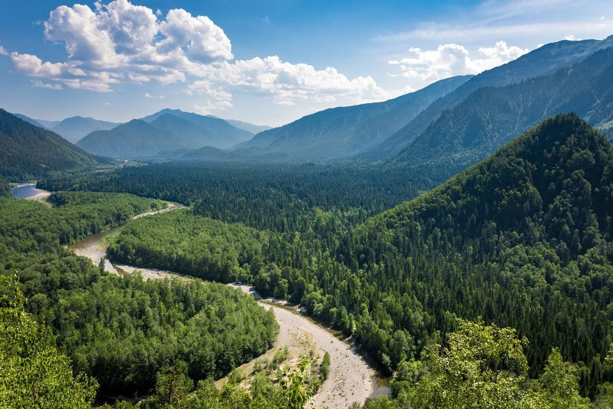 Живописная река прямо среди Саян🏞️