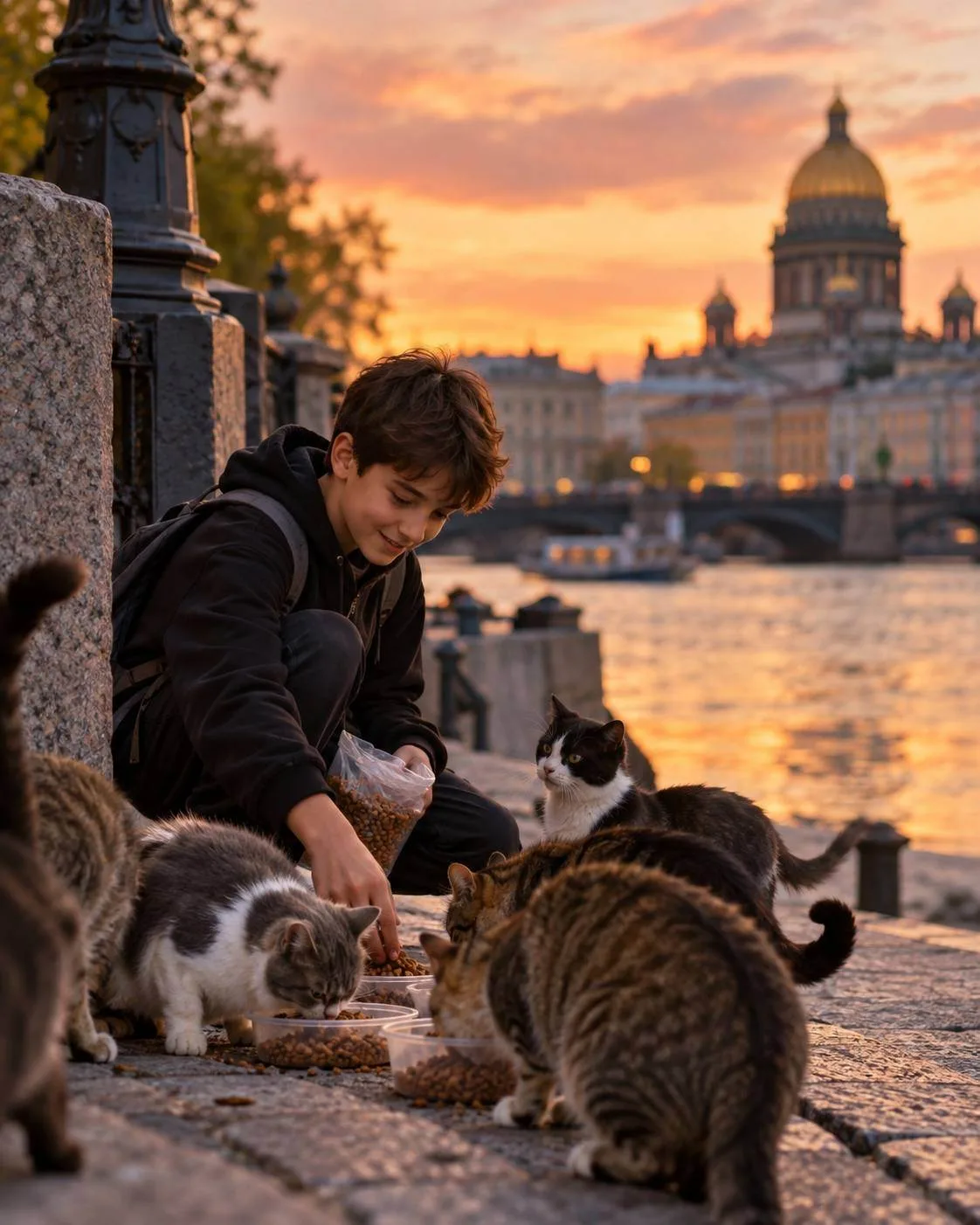 🐱 В Петербурге 12-летний мальчик собрал сотни людей ради бездомных кошек