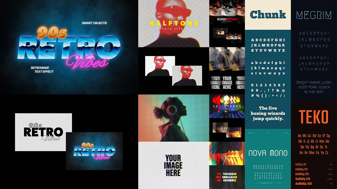 ► Текстовые фотоэффекты и трендовые шрифты | Fonts & Text Effects