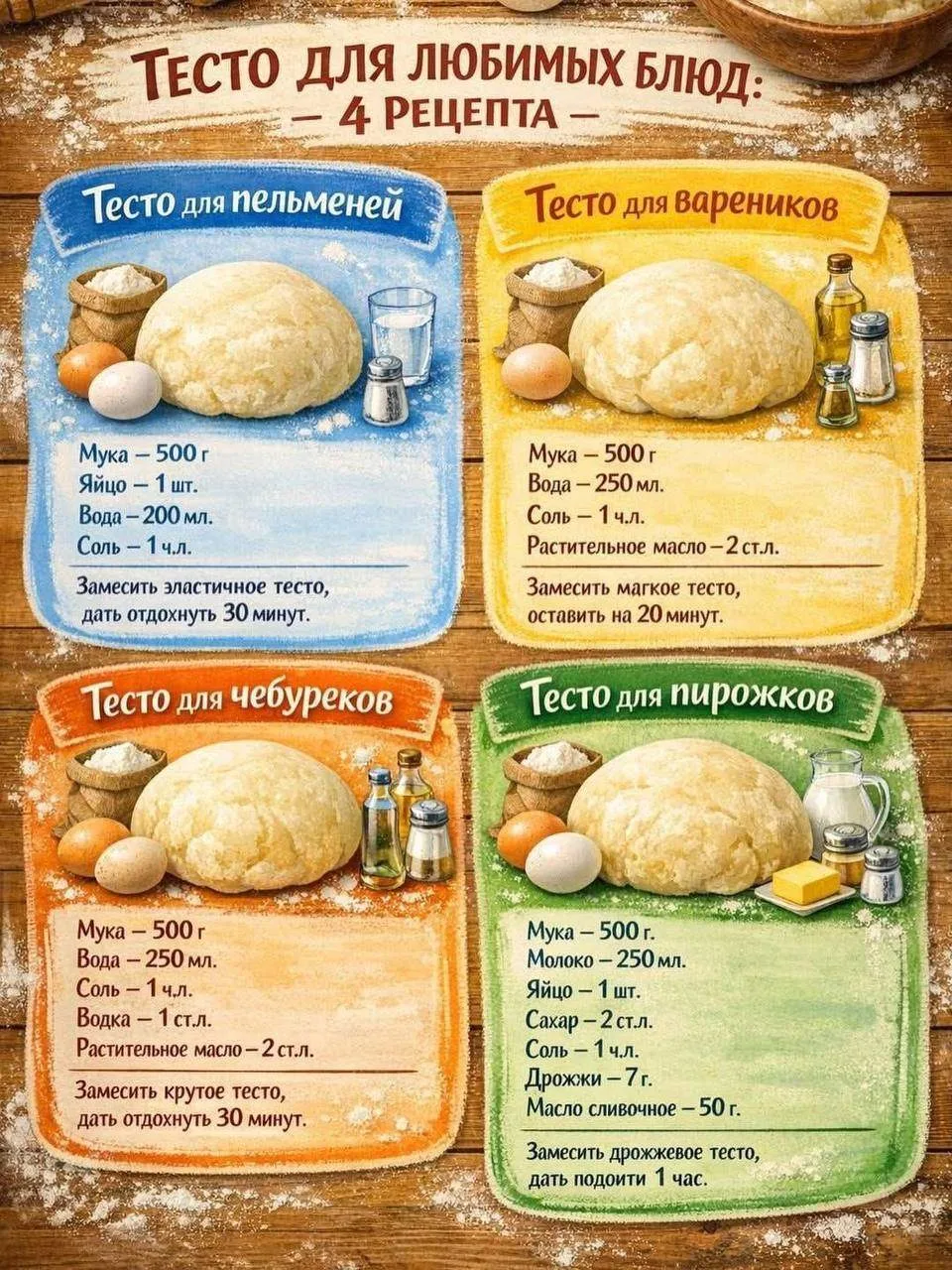 Тесто для любимых блюд 👍🏻