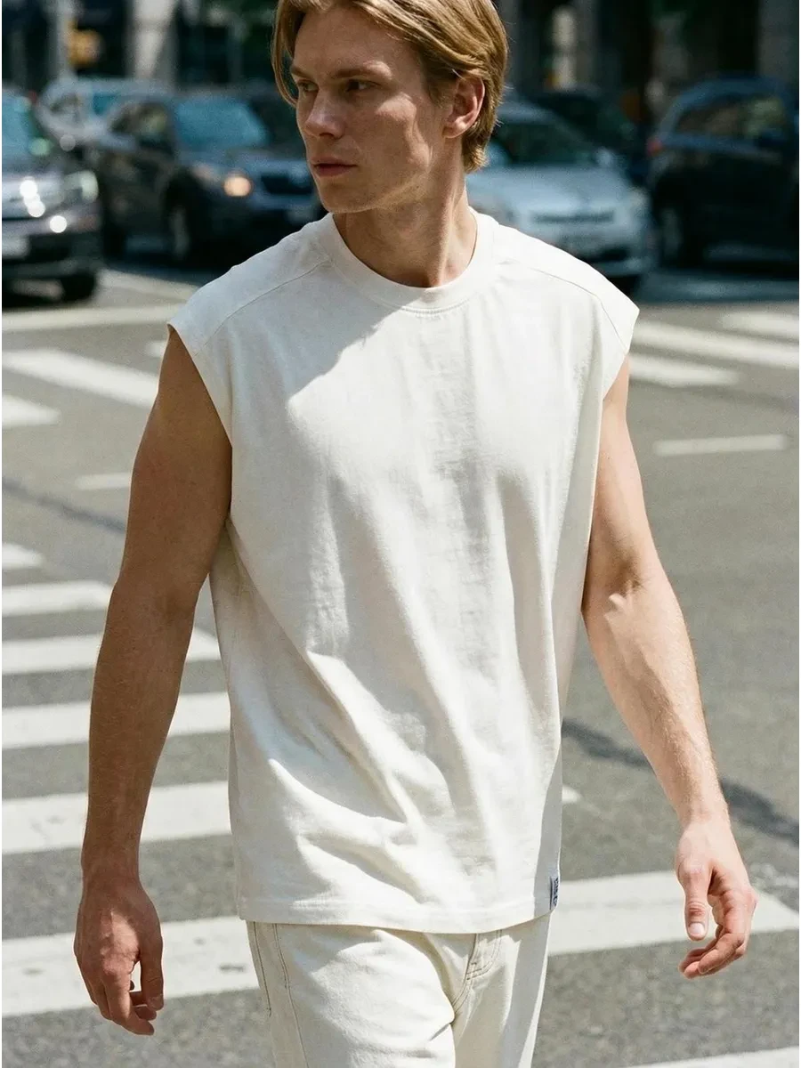 ⚡️ Футболка из хлопка без рукавов, ТВОЕ