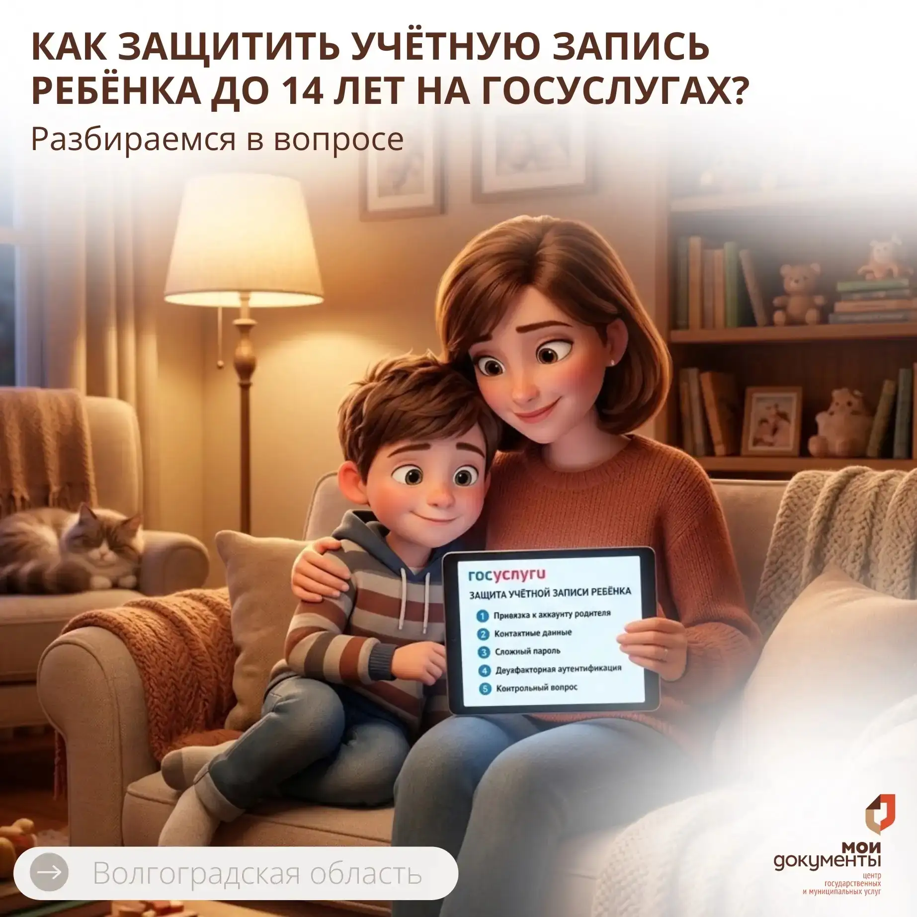 🔐 Как защитить учётную запись ребёнка до 14 лет на госуслугах?