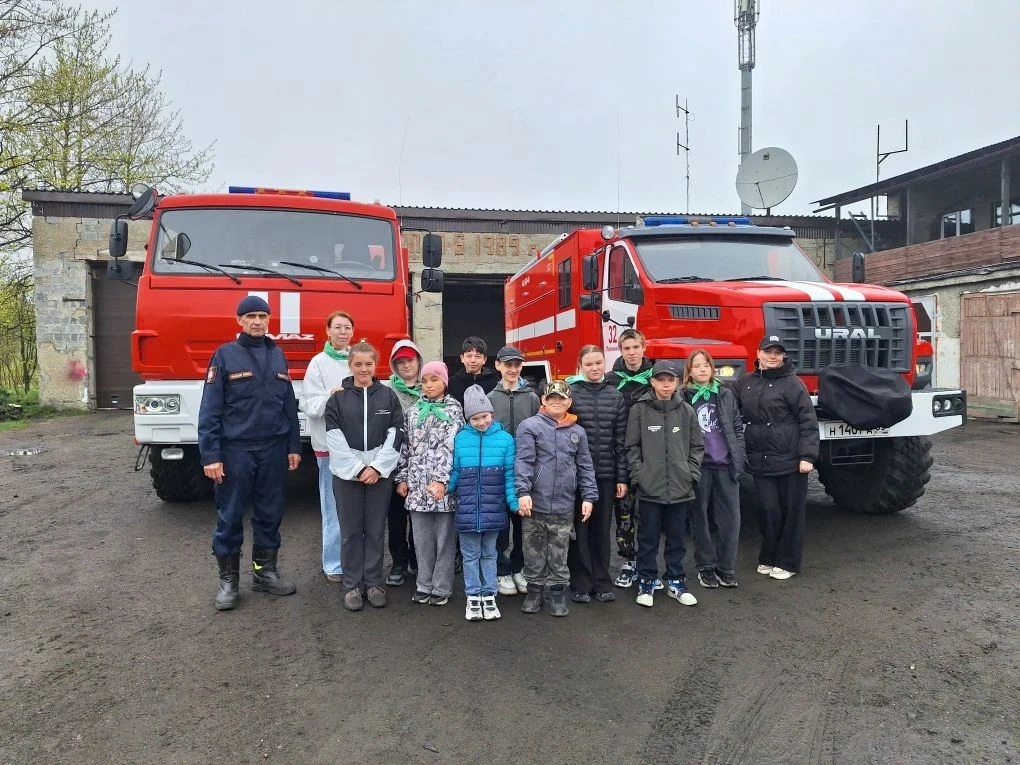 🚒Экскурсия в Поронайскую пожарную часть