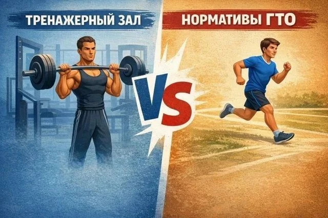 Тренажерный зал или ГТО?
🏋 Многие уверены: если ходишь в тренажёрный зал, то нормативы ГТО точно вы