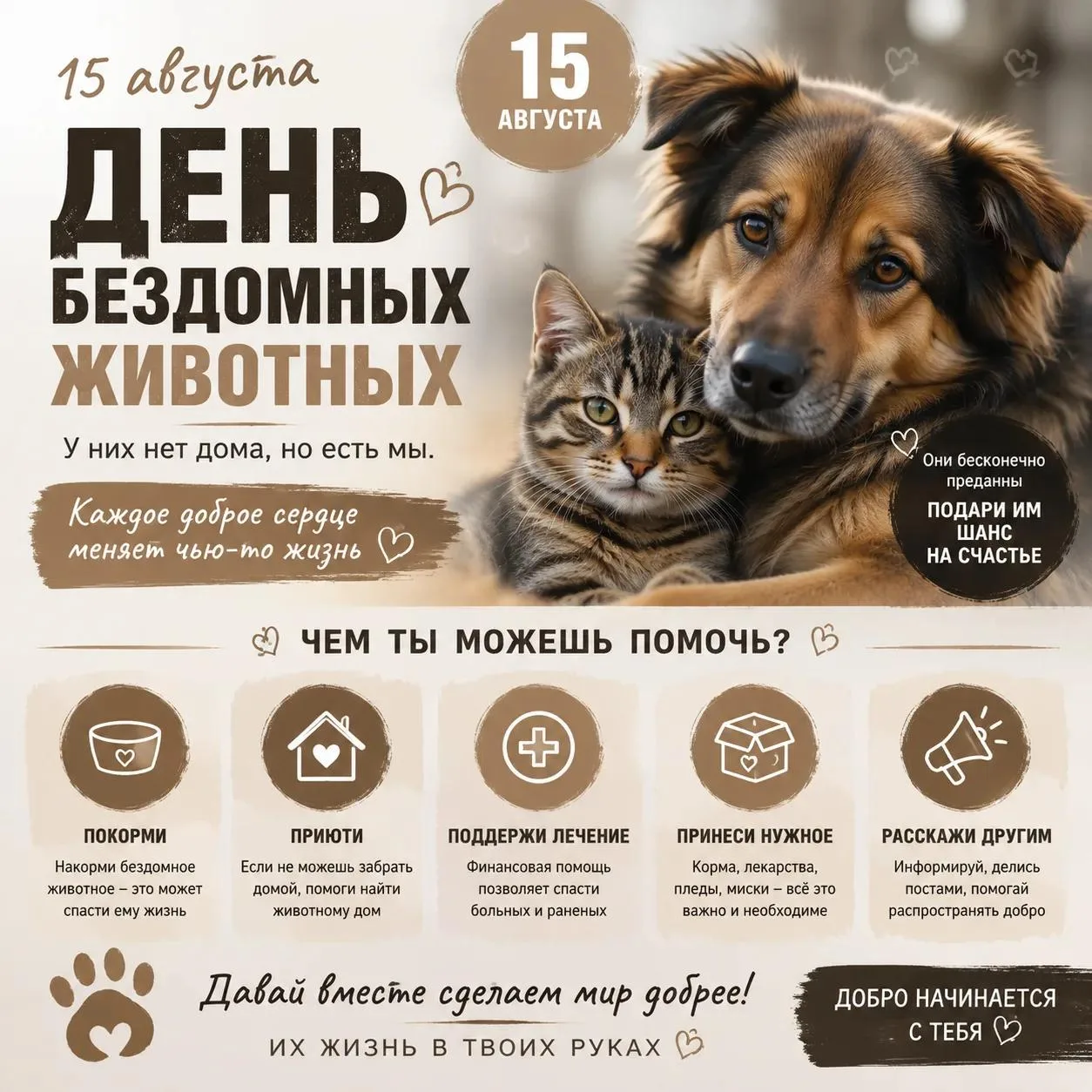 15 августа — День бездомных животных