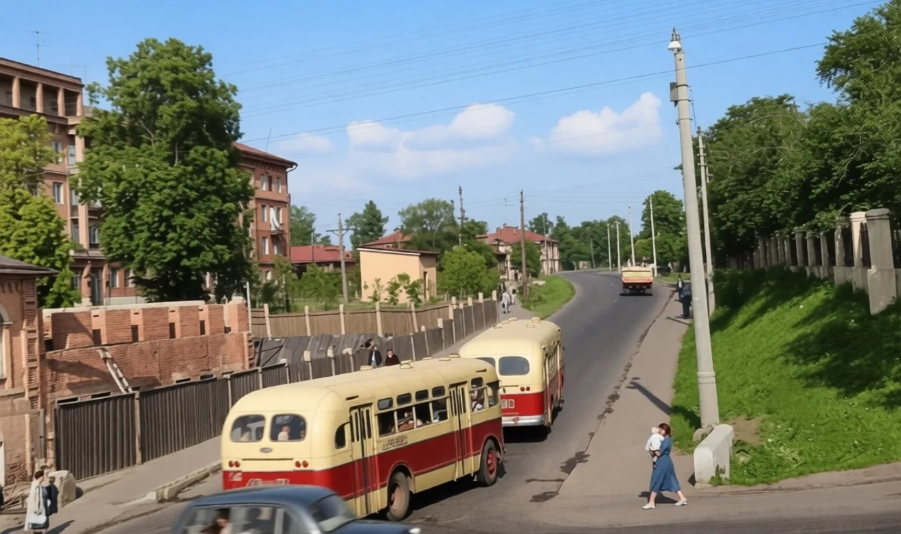 Загорск, (1959-1961 гг).

Поворот с проспекта Красной Армии на 1-ю Рыбную улицу.