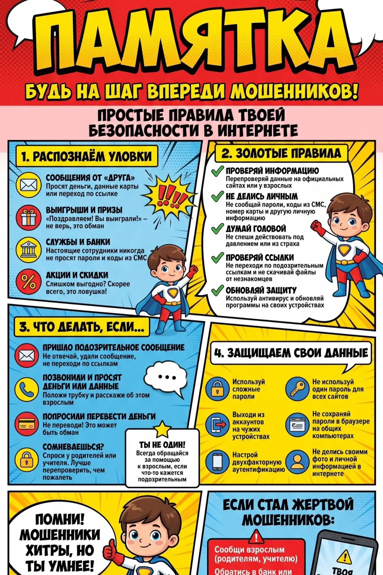 🚨 Памятка: как не попасться на уловки мошенников в интернете