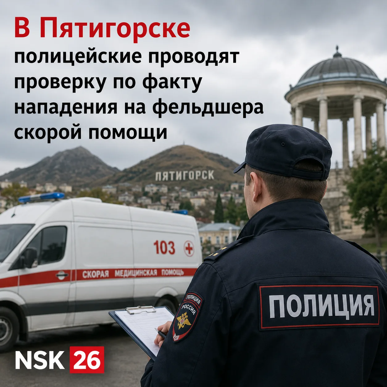 ❗️В Пятигорске полицейские проводят проверку по факту нападения на фельдшера скорой помощи 

По данн