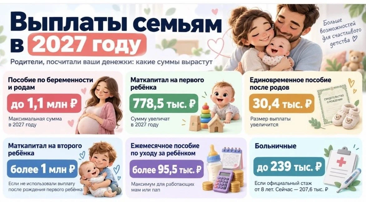 👶 Миллион на декрет и больше 778 тысяч маткапитала: такими могут стать выплаты семьям ...