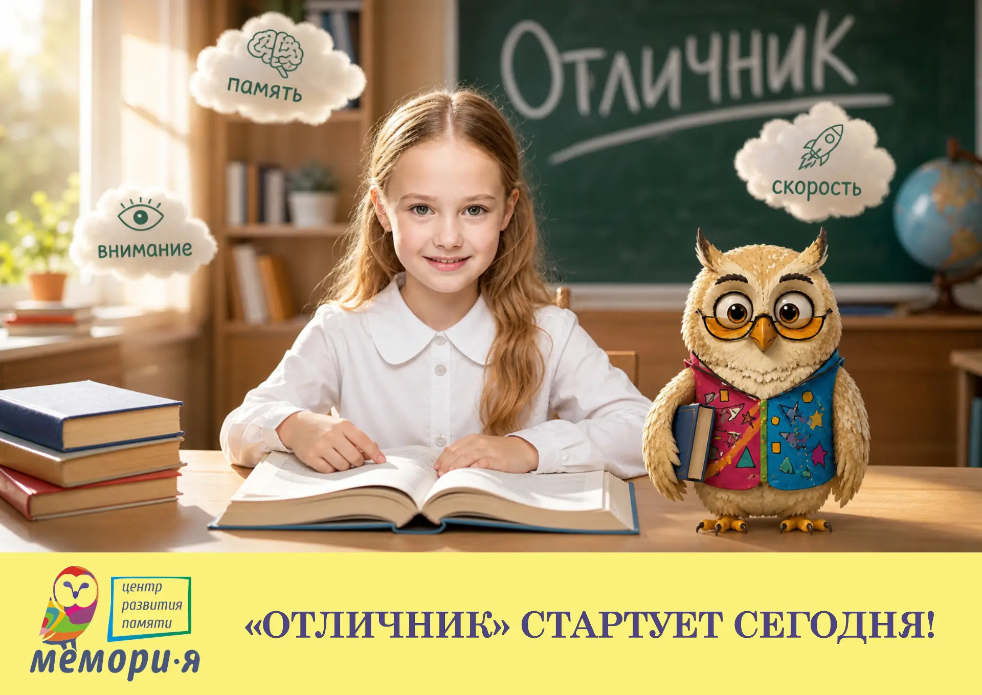 Друзья, с 7 сентября в обоих филиалах начинаются занятия по курсу «Отличник» — скорочте...