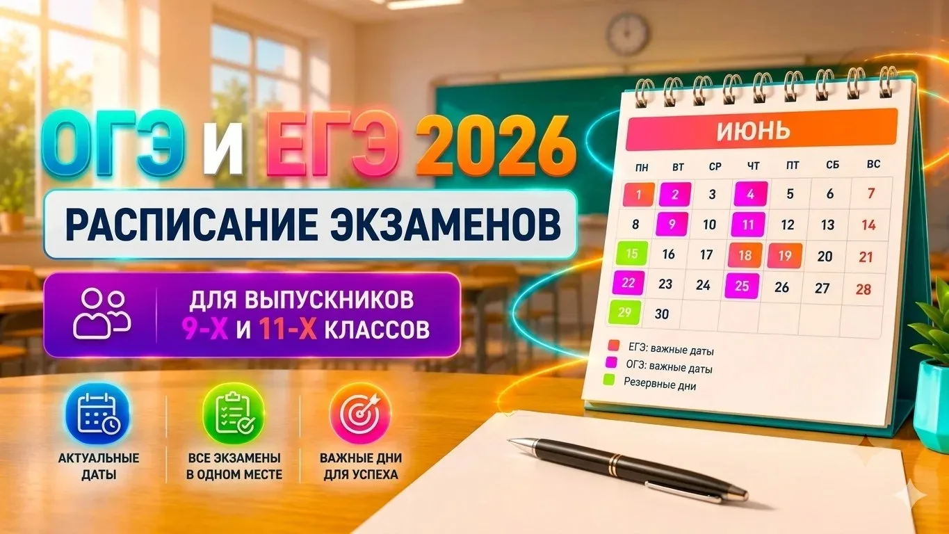 ⚠️ ВАЖНАЯ ИНФОРМАЦИЯ ДЛЯ ВЫПУСКНИКОВ 2026 ГОДА: РАСПИСАНИЕ ОГЭ И ЕГЭ

Официальное расписание государ