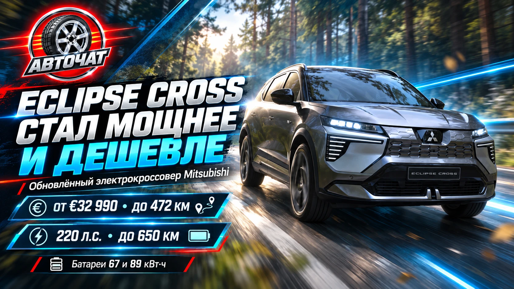 Mitsubishi обновил Eclipse Cross: он стал мощнее и заметно дешевле