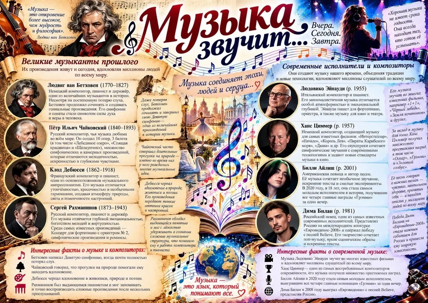 🎵✨ Приглашаем на книжную выставку «Музыка звучит…»! 🎶📚