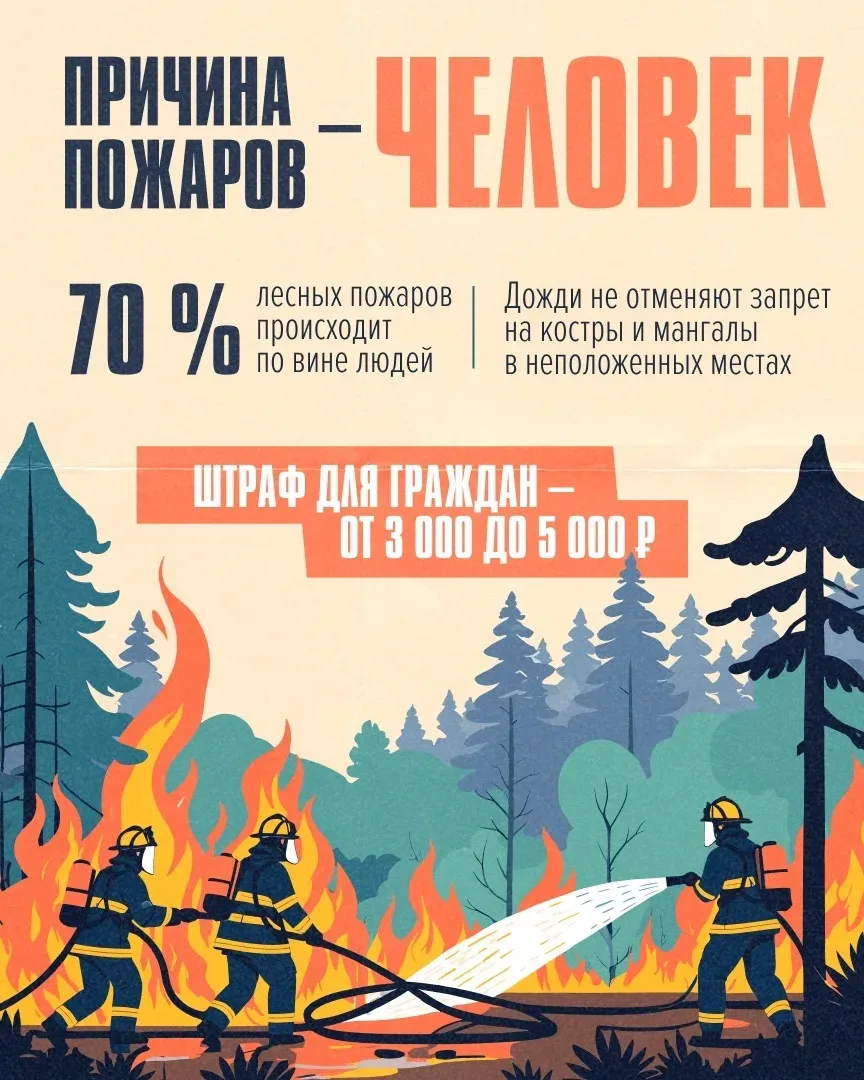 Теплая погода в Петербурге сменилась ветром и дождями, но пожароопасный сезон продолжае...