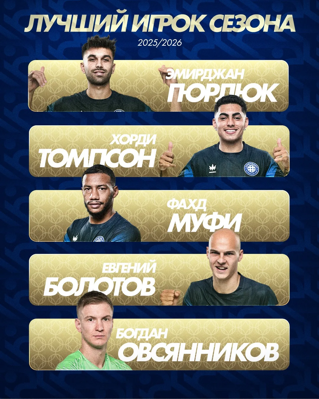 ЛУЧШИЙ ИГРОК СЕЗОНА ⚽️

Продолжаем подводить итоги юбилейного сезона. 
Высчитали, прикинули технико-