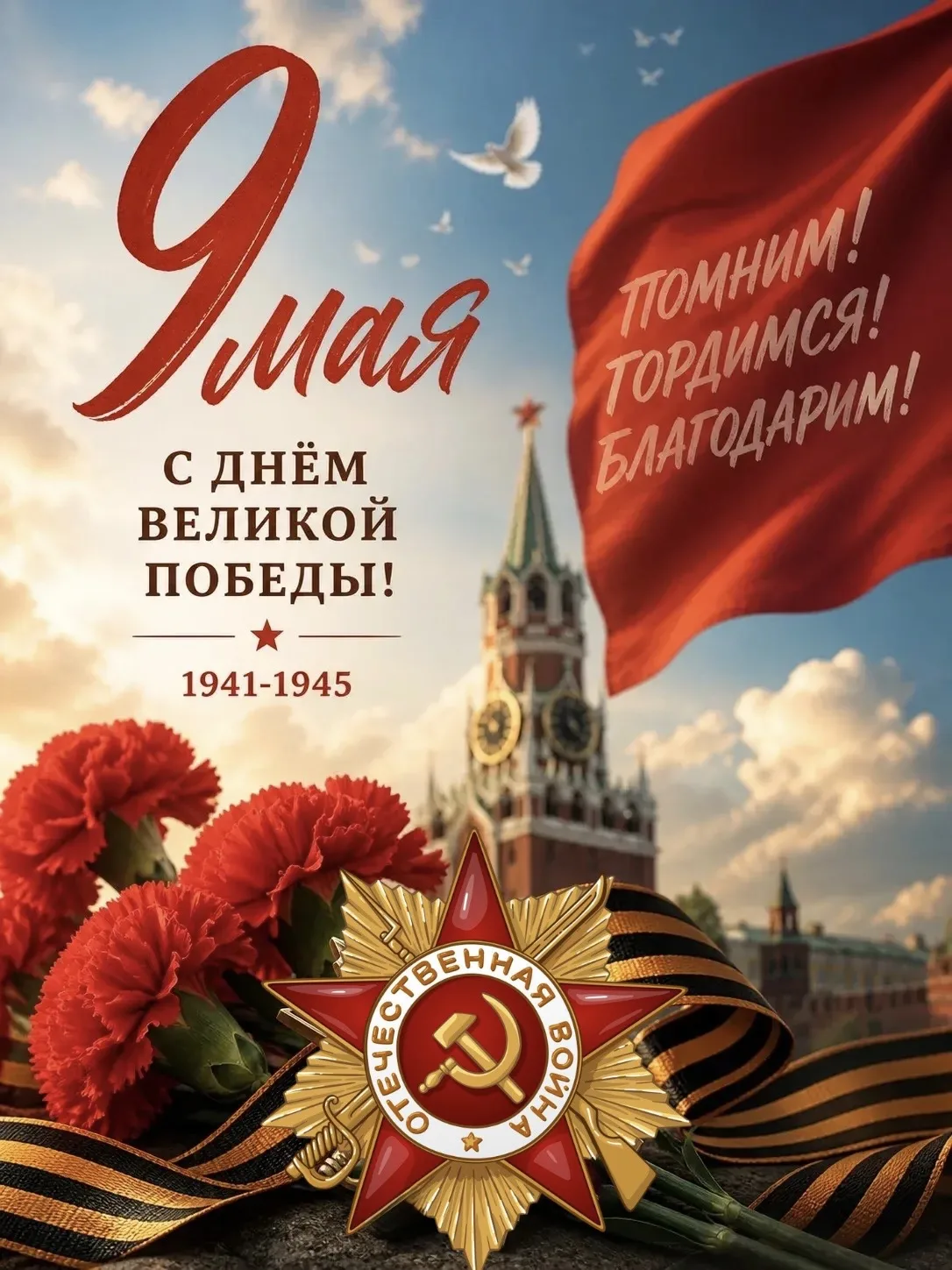 От всего сердца поздравляем вас с Днем Великой Победы!