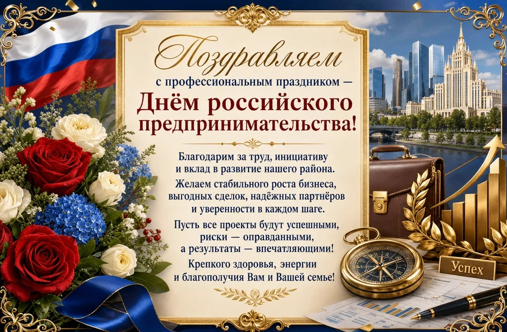 Уважаемые предприниматели, поздравляем Вас с праздником!🎉