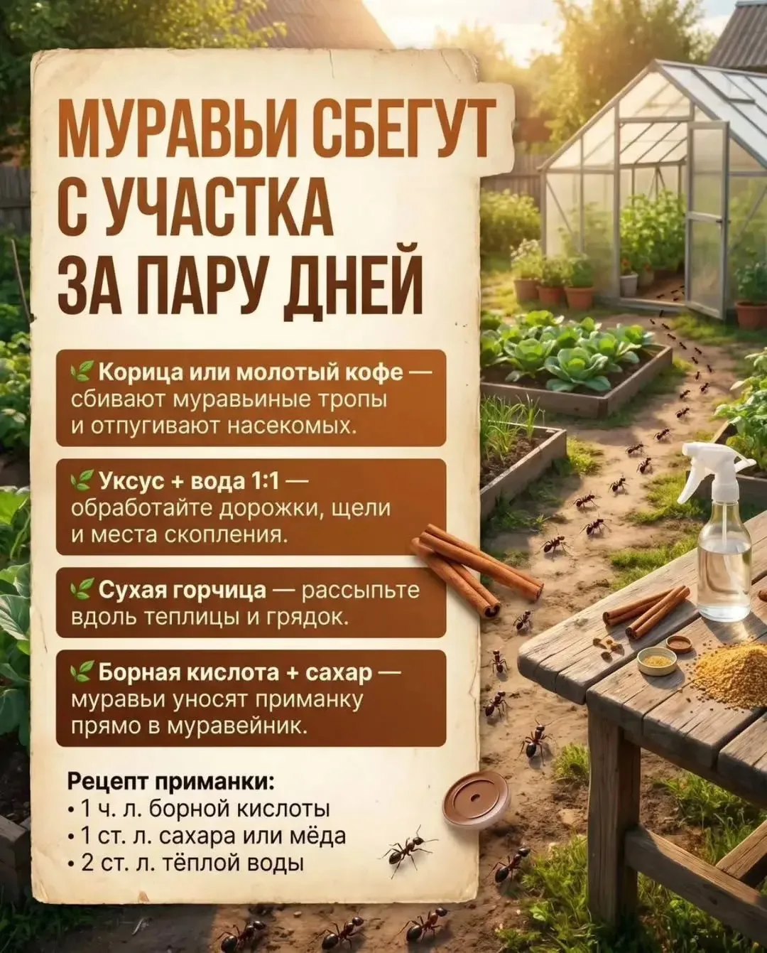 СТАРЫЙ ДАЧНЫЙ СПОСОБ ОТ МУРАВЬЁВ, КОТОРЫЙ ДО СИХ ПОР РАБОТАЕТ