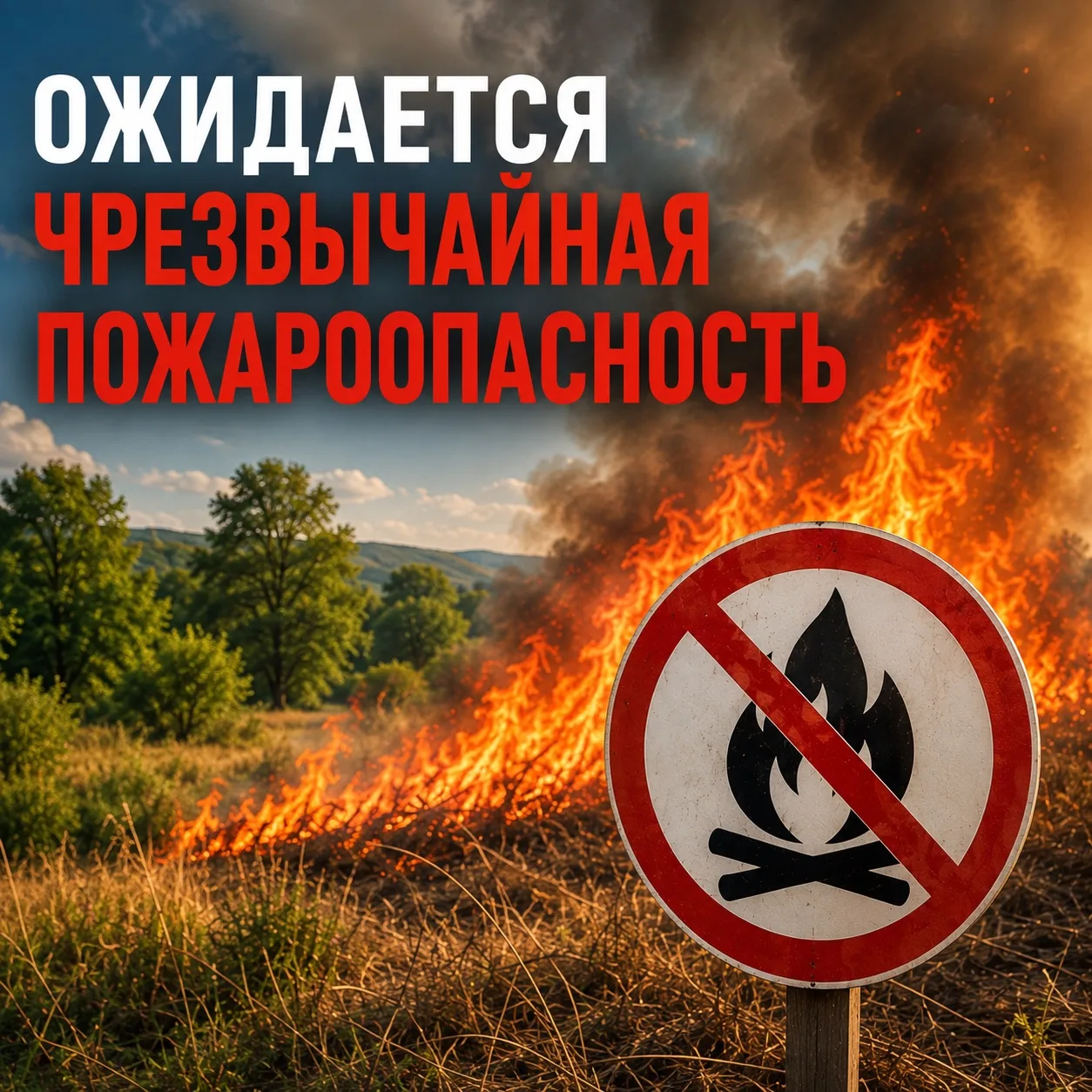 🔥 В Малгобекском районе ожидается чрезвычайная пожароопасность