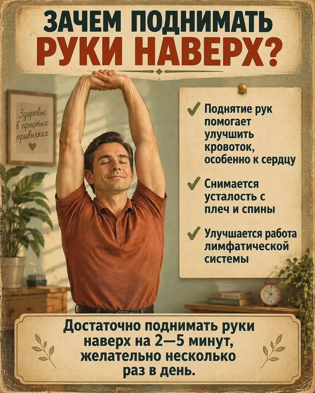 Зачем поднимать руки вверх❓