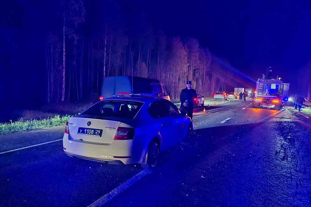 В дорожно-транспортном происшествии в Приморском округе Архангельской области погибли 1...